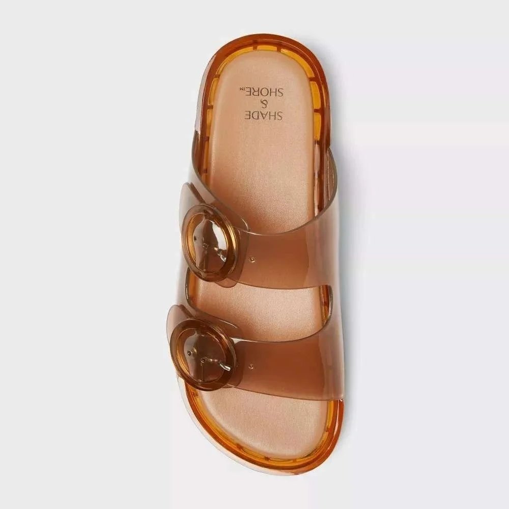 Women's Jelly Sandals by Shade & Shore Gemma Jelly Tan Size 8 New With Tags